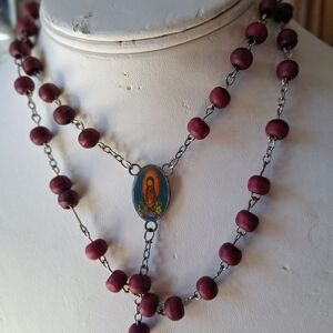 Chic Beaded Necklace with Icon Pendant